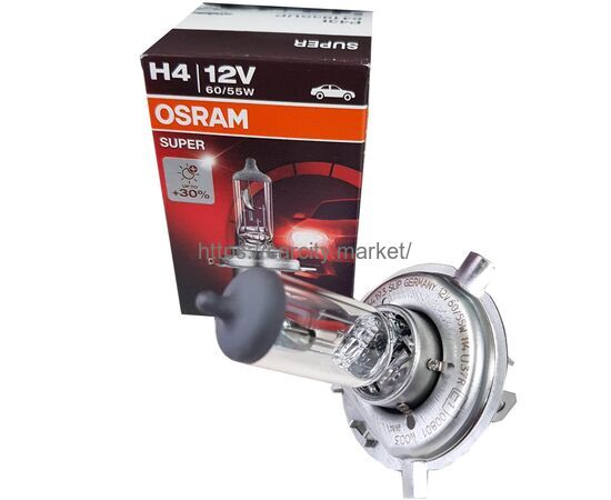 Лампа H4 12V 60/55W SUPER +30% OSRAM, изображение 2 купить в Карсти Маркет