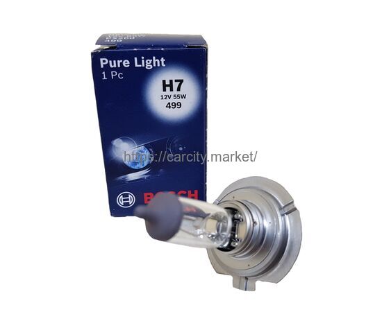 Лампа H7 55W PX26D Pure Light Standard BOSCH, изображение 2 в магазине Carcity Market Лампа H7 55W PX26D Pure Light Standard BOSCH, изображение 2 купить в Карсти Маркет