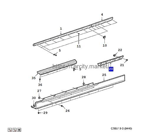 Крепежная накладка SAAB 9-3, изображение 2 купить в Карсти Маркет